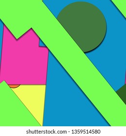 Flat material design - Creative vector trend seamless.