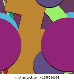 Flat material design - Creative vector trend seamless.