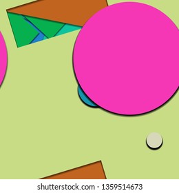 Flat material design - Creative vector trend seamless.
