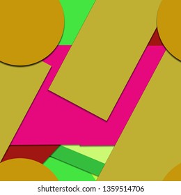 Flat material design - Creative vector trend seamless.