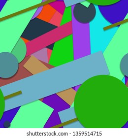 Flat material design - Creative vector trend seamless.