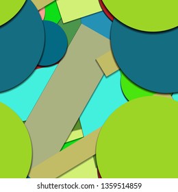 Flat material design - Creative vector trend seamless.