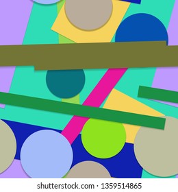 Flat material design - Creative vector trend seamless.