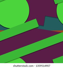 Flat material design - Creative vector trend seamless.