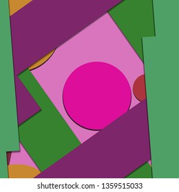 Flat material design - Creative vector trend seamless.