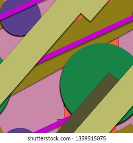 Flat material design - Creative vector trend seamless.