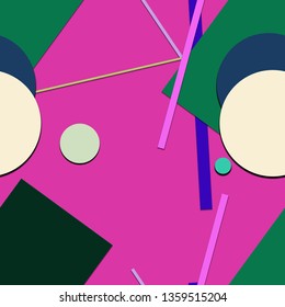 Flat material design - Creative vector trend seamless.