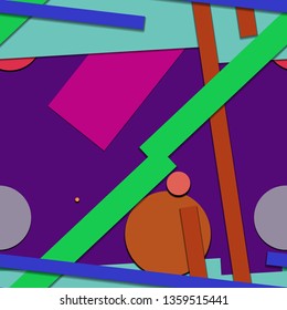 Flat material design - Creative vector trend seamless.