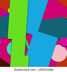 Flat material design - Creative vector trend seamless.