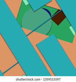 Flat material design - Creative vector trend seamless.