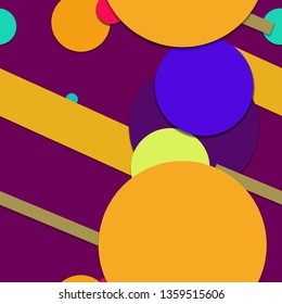 Flat material design - Creative vector trend seamless.