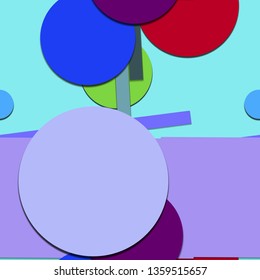 Flat material design - Creative vector trend seamless.