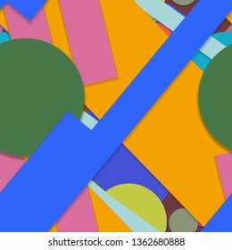 Flat material design - Creative vector trend seamless.