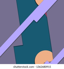 Flat material design - Creative vector trend seamless.