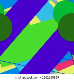 Flat material design - Creative vector trend seamless.