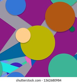 Flat material design - Creative vector trend seamless.