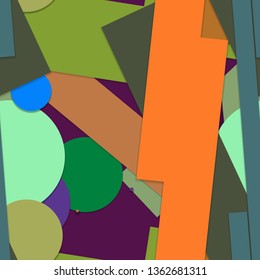 Flat material design - Creative vector trend seamless.