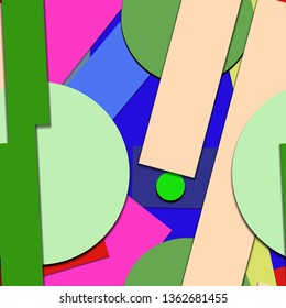 Flat material design - Creative vector trend seamless.