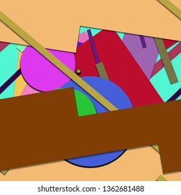 Flat material design - Creative vector trend seamless.