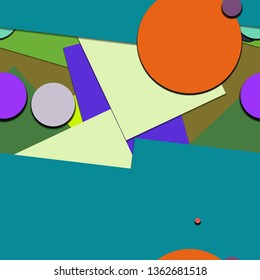 Flat material design - Creative vector trend seamless.