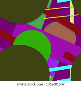 Flat material design - Creative vector trend seamless.