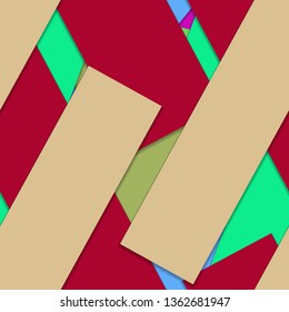 Flat material design - Creative vector trend seamless.