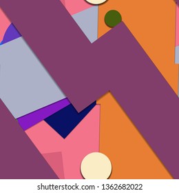 Flat material design - Creative vector trend seamless.