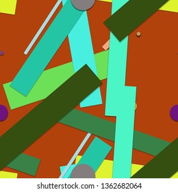 Flat material design - Creative vector trend seamless.