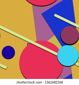 Flat material design - Creative vector trend seamless.