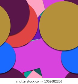Flat material design - Creative vector trend seamless.