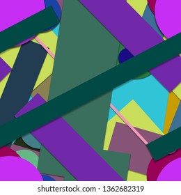 Flat material design - Creative vector trend seamless.