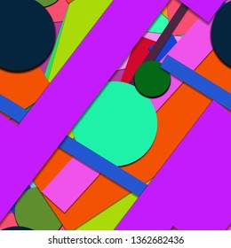 Flat material design - Creative vector trend seamless.