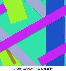 Flat material design - Creative vector trend seamless.