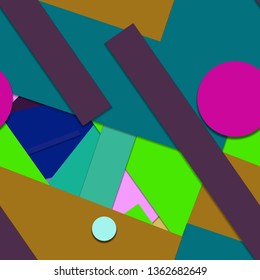 Flat material design - Creative vector trend seamless.