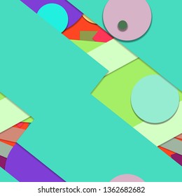 Flat material design - Creative vector trend seamless.