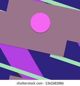 Flat material design - Creative vector trend seamless.
