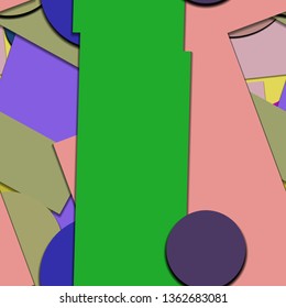 Flat material design - Creative vector trend seamless.