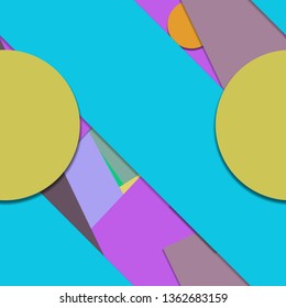 Flat material design - Creative vector trend seamless.