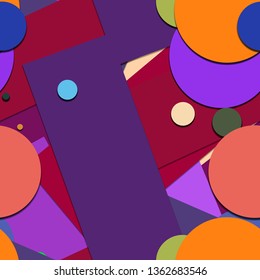 Flat material design - Creative vector trend seamless.