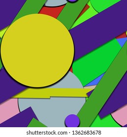 Flat material design - Creative vector trend seamless.