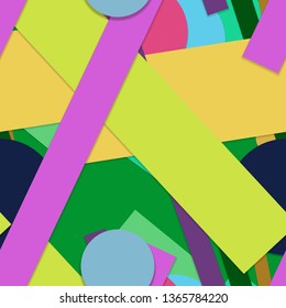 Flat material design - Creative vector trend seamless.