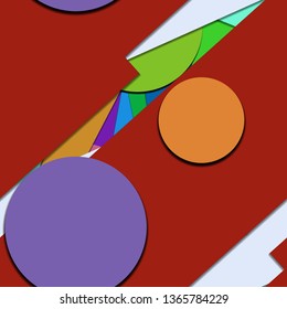 Flat material design - Creative vector trend seamless.