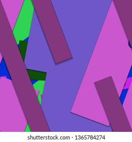 Flat material design - Creative vector trend seamless.