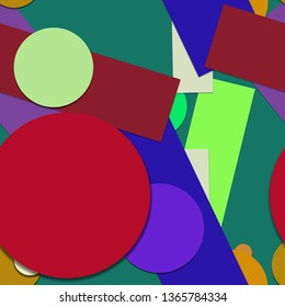 Flat material design - Creative vector trend seamless.