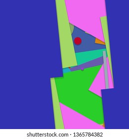 Flat material design - Creative vector trend seamless.