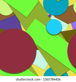 Flat material design - Creative vector trend seamless.