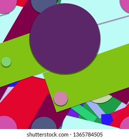 Flat material design - Creative vector trend seamless.