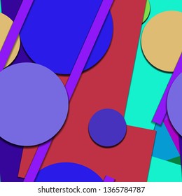 Flat material design - Creative vector trend seamless.