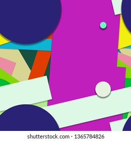 Flat material design - Creative vector trend seamless.