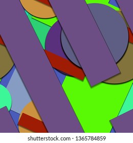Flat material design - Creative vector trend seamless.